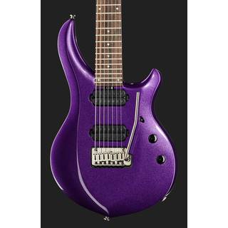 Sterling by Music Man Majesty X 7-string Purple Metallic met tas