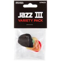 Dunlop PVP103 Jazz III Pick Variety Pack plectrum set 6 stuks
