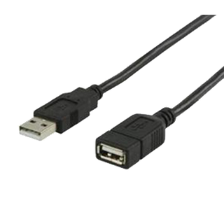 Valueline USB 2.0 USB A male - USB A female verlengkabel 2,00 m zwart