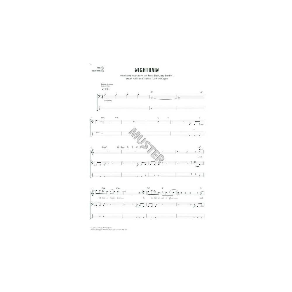 Hal Leonard Authentic Playalong Guns N Roses Bass Guitar