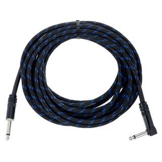 Cordial EI7.5PR-TWEED-BL Elements jack kabel 6.3 TS recht-haaks 7.5m tweed blauw