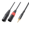 PowerDynamics cable 2 x XLR Male - 3,5mm stereo 1,5m