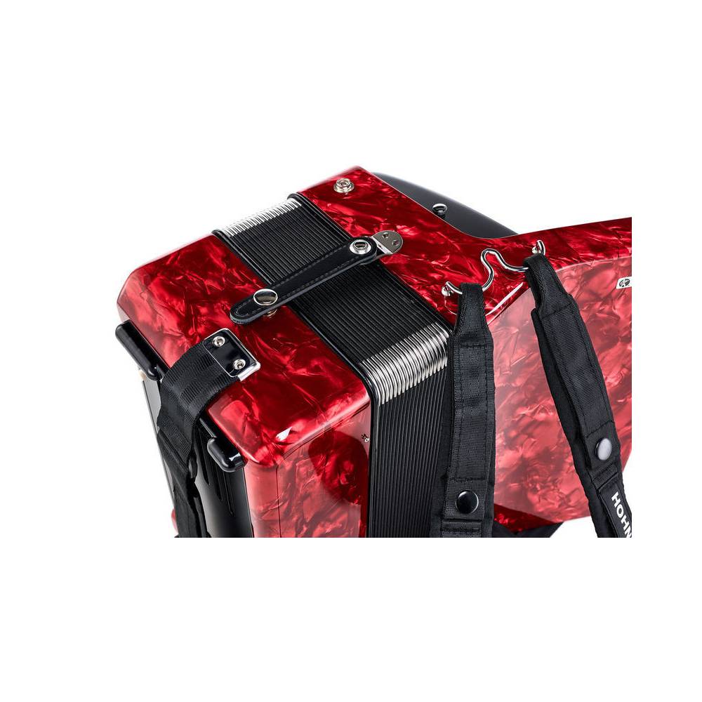 Hohner Bravo II 48 Rood, Silent Key accordeon