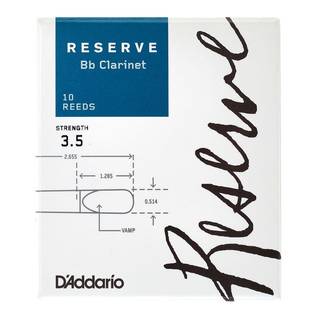 D'Addario Woodwinds Reserve Bb Clarinet Reeds 3.5 (10 stuks)