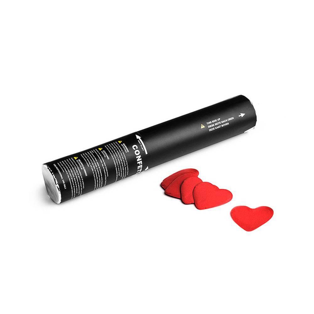 Magic FX Handheld Confetti Hearts Cannon 28cm Red