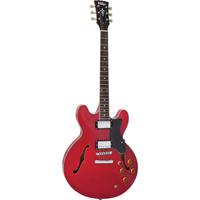 Vintage VSA535CR Cherry Red semi-akoestische gitaar
