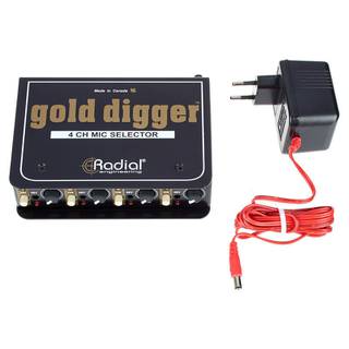 Radial GOLD DIGGER studio microfoon selector en switcher - 4 inputs