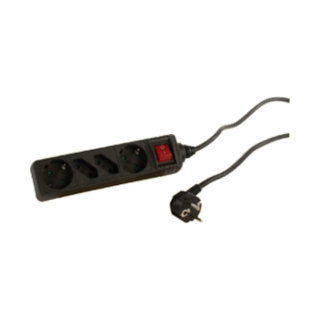 HQ 4-voudige tafelcontactdoos 1,50 m zwart (EL-PS141B1)