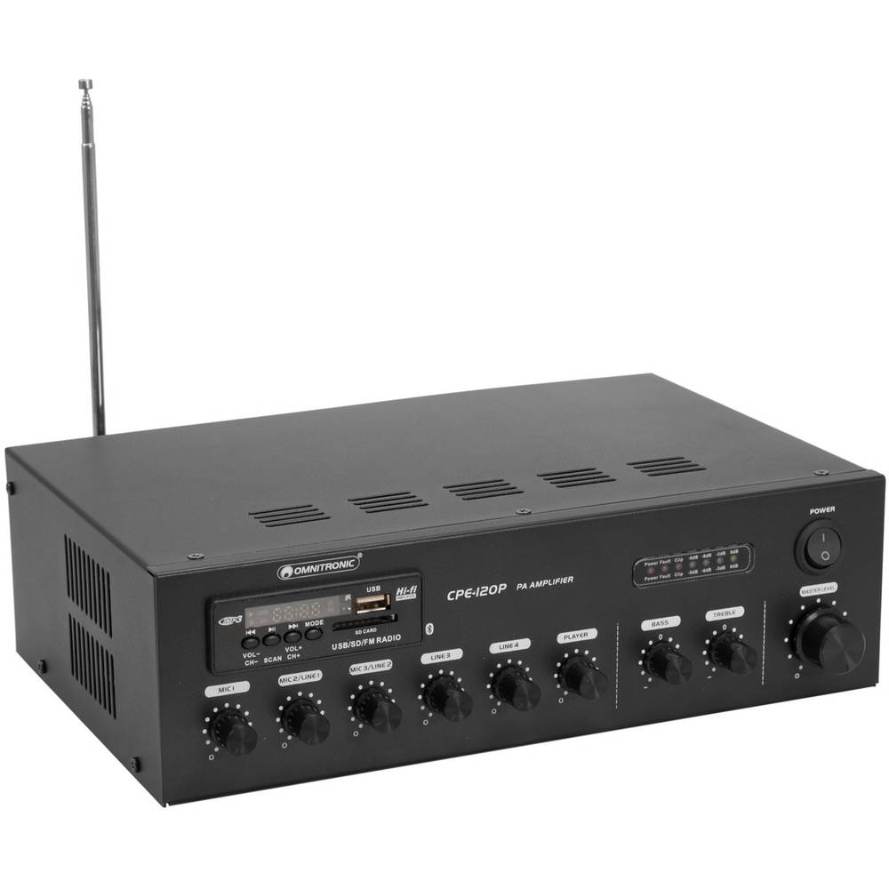 is er bevolking behandeling Omnitronic CPE-120P 70/100 volt PA mixing amplifier kopen? - InsideAudio