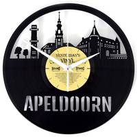 Yesterday's Vinyl skyline Apeldoorn wandklok