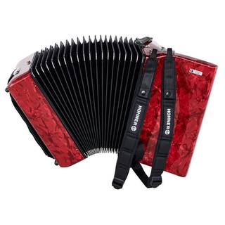 Hohner Bravo II 48 Rood, Silent Key accordeon