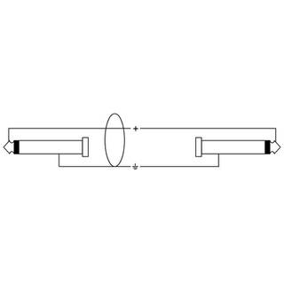 Cordial EI0.15RR Elements patch kabel plat 2x haakse 6.3mm TS jack - 15 cm