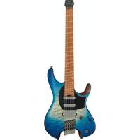Ibanez Q Series QX54QM-BSM Blue Sphere Burst Matte headless elektrische gitaar met gigbag