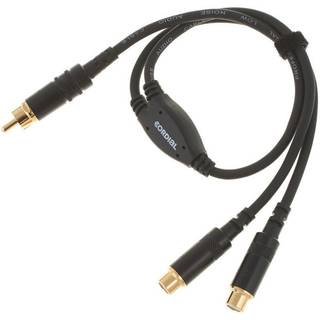 Cordial CFY0.3CEE Intro verloopkabel RCA male - 2X RCA female 0.3m