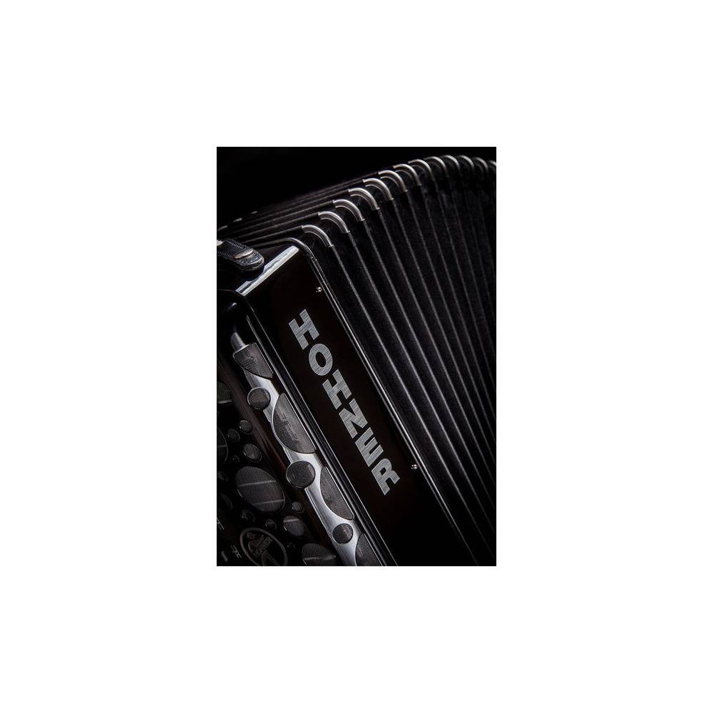 Hohner Amica Forte III 72 Zwart, Silent Key accordeon