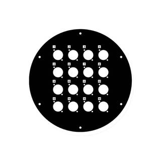 Adam Hall 70226D16 plaat voor 70226 met 16x D-size gat