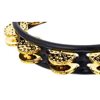 Latin Percussion LP179 Cyclops Dimpled Mountable Tambourine Brass Black