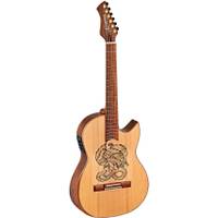 Ortega Ben Woods Signature FLAMETAL-ONE E/A gitaar met tas