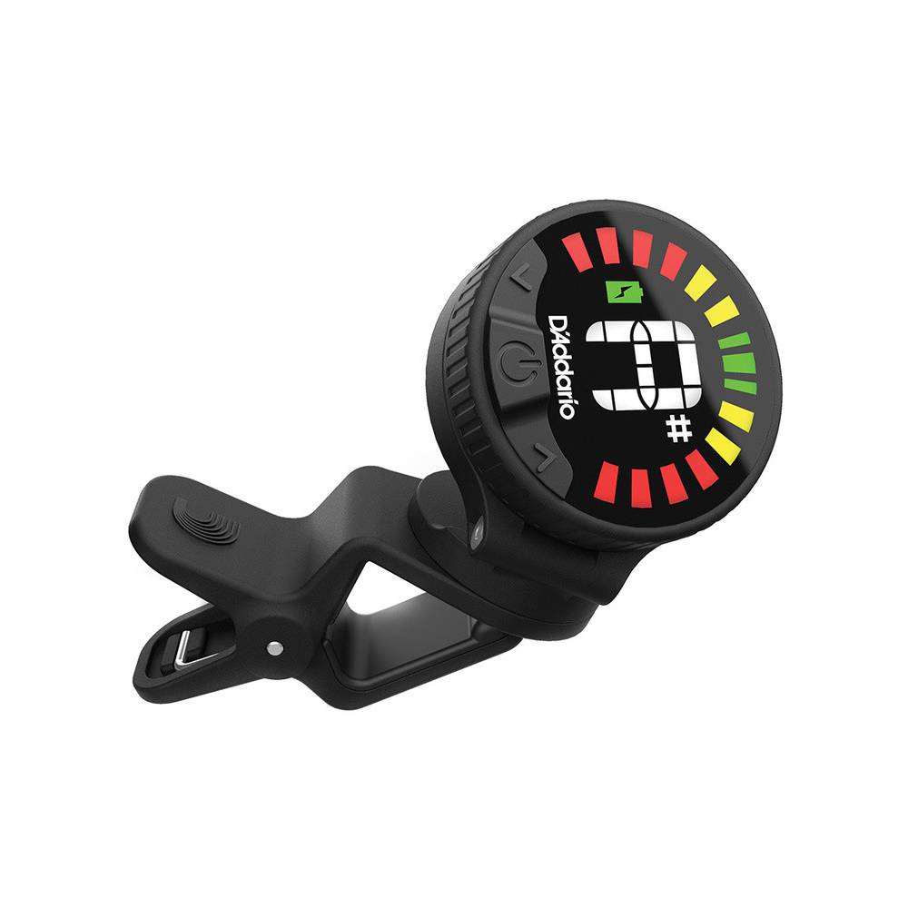 D'Addario Nexus 360 heroplaadbare clip-on tuner zwart