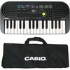Casio SA-47 set mini keyboard zwart/grijs + tas