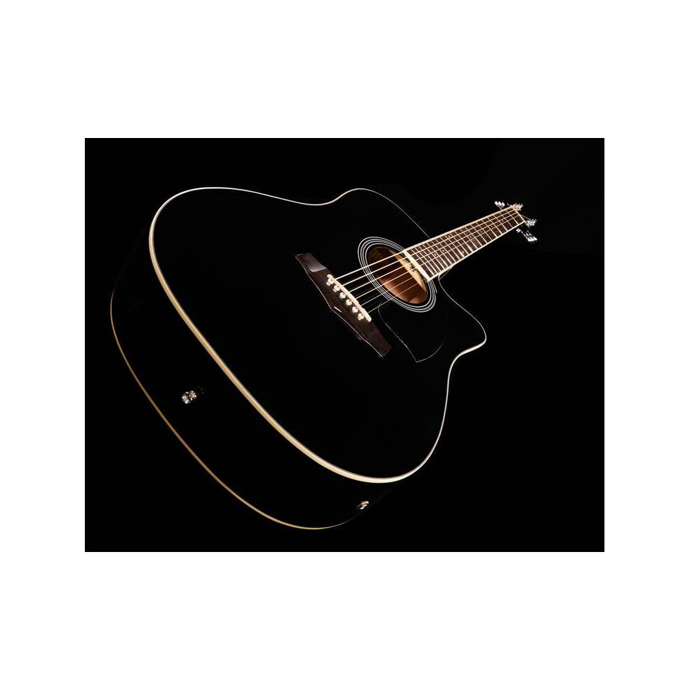 Ibanez PF15ECE-BK Black elektrisch-akoestische western gitaar