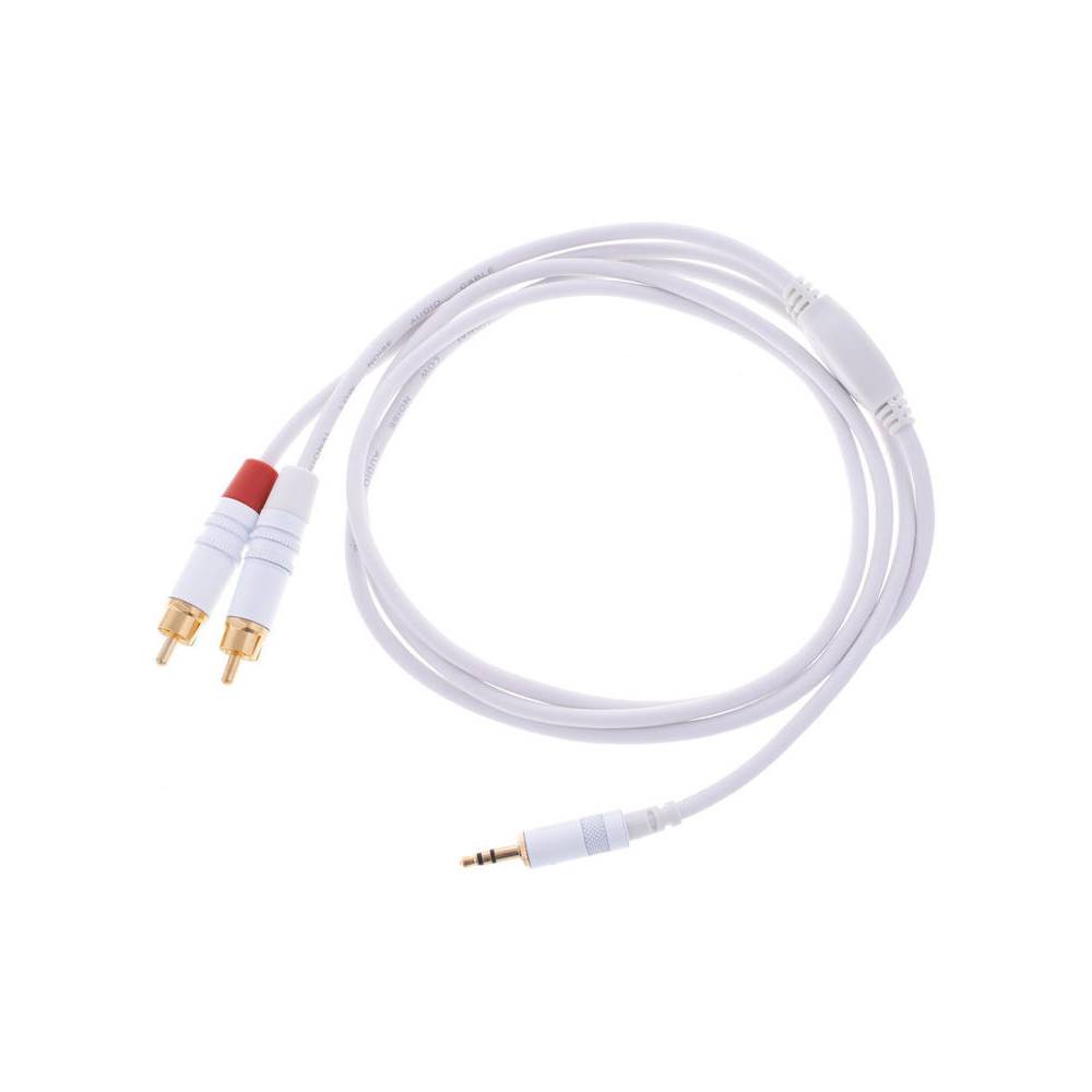 Cordial CFY1.5WCC-SNOW Intro verloopkabel 3.5mm TRS jack - 2x RCA 1.5m wit