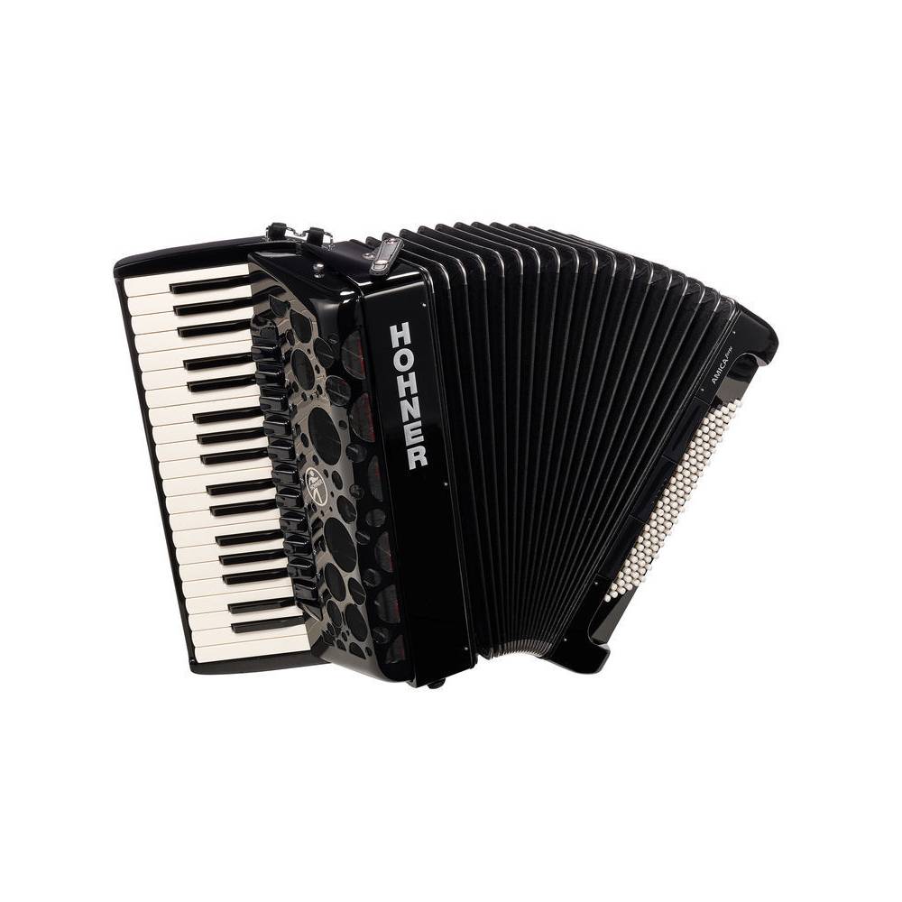 Hohner Amica Forte IV 96 Zwart, Silent Key accordeon