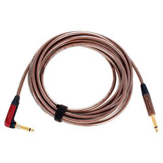 Cordial CSI6RP-METAL-SILENT ENCORE 6.3 TS jack haaks silent - 6.3 TS jack recht kabel 6m