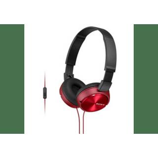 Sony MDRZX310APR opvouwbare hoofdtelefoon met microfoon rood