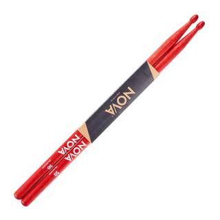 Nova by Vic Firth N5BR 5B drumstokken met houten tip, rood