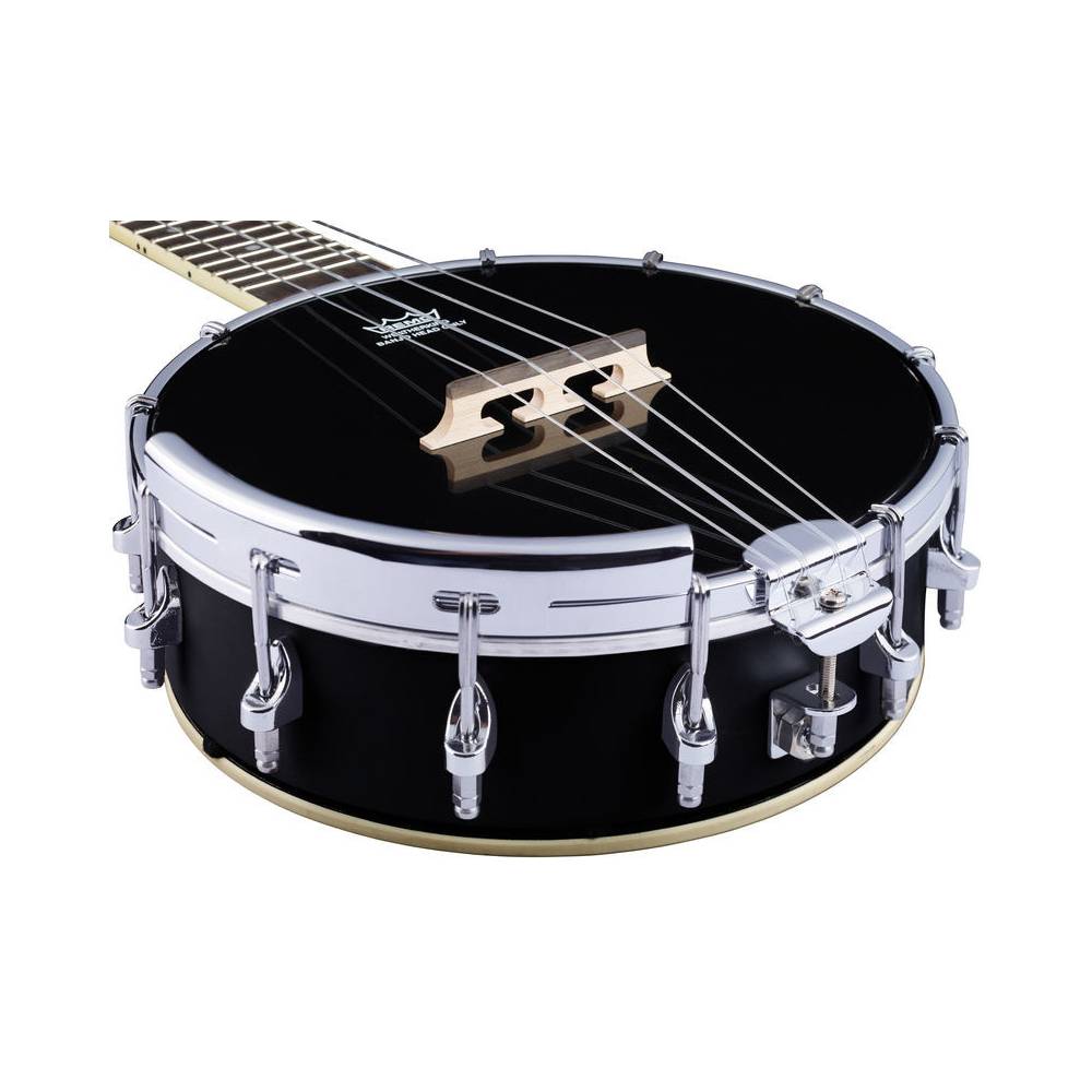 Ortega Raven Series OUBJ100-SBK ukelele banjo met tas