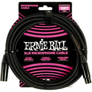 Ernie Ball 6391 microfoonkabel XLR male-XLR female 4.5m zwart