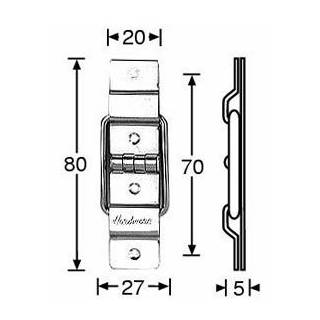 Adam Hall 2527 Medium opbouw stopscharnier