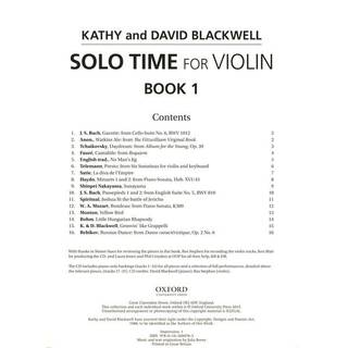 MusicSales - Blackwell - Solo Time for Violin book 1