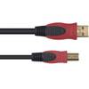 Yellow Cable N01-1 USB-kabel, USB-A - USB-B, 1 meter