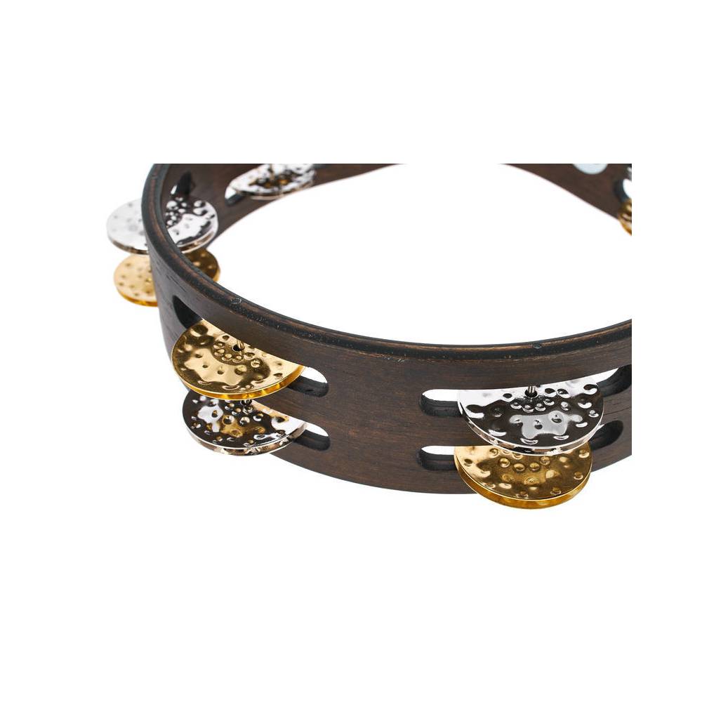 Meinl Compact Tambourine beatring met stalen en messing schellen