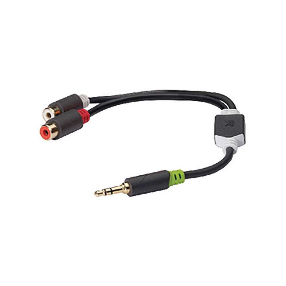 Konig Stereo Audiokabel 3.5 mm Male - 2x RCA Female 0.20 m Antraciet