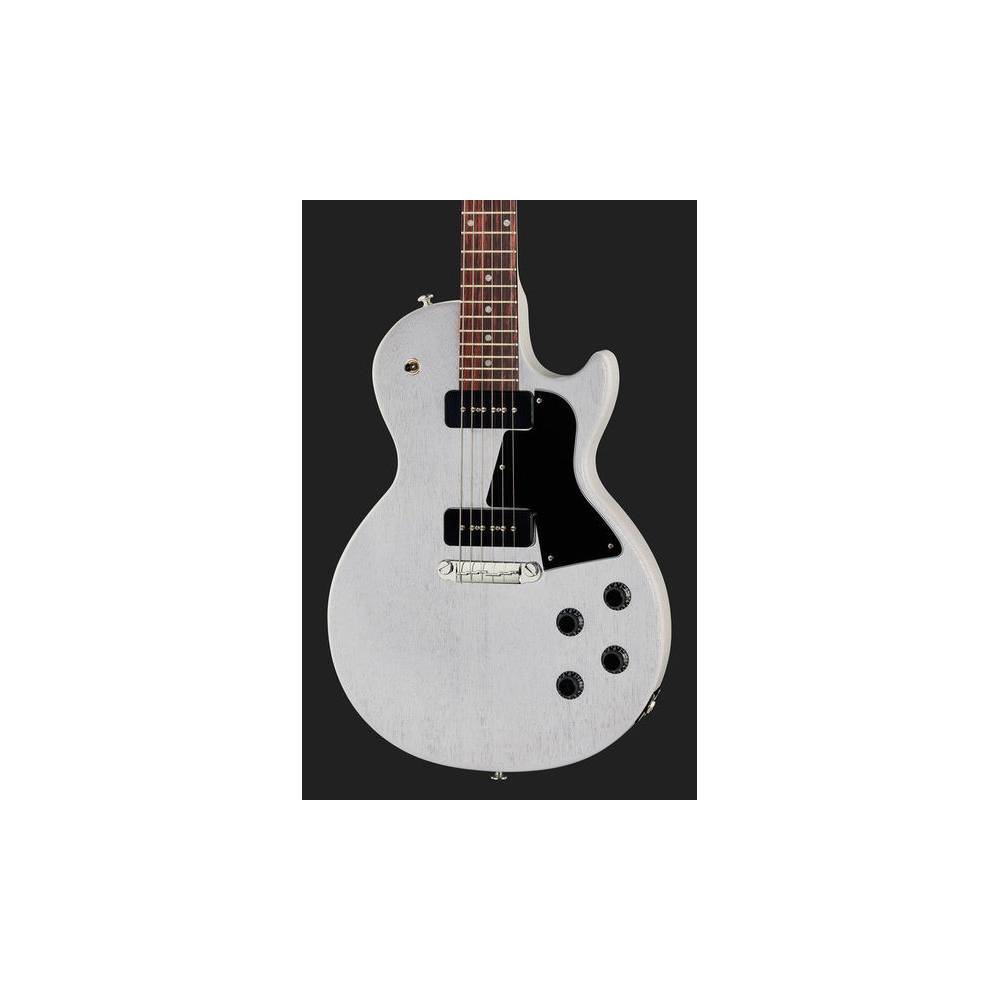 Gibson Modern Collection Les Paul Special Tribute P-90 Worn White Satin elektrische gitaar met gigbag