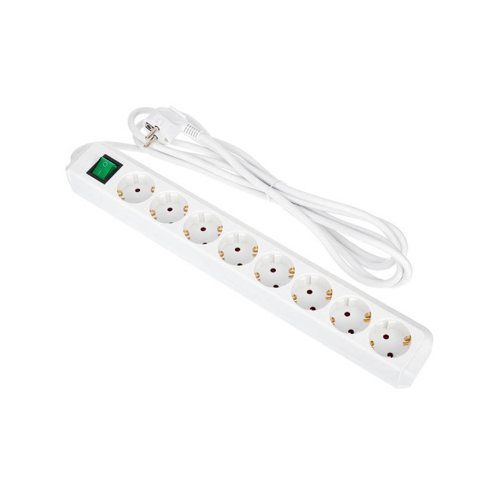 Brennenstuhl ECO-Line 1159320018 8-voudige stekkerdoos met veiligheidsschakelaar wit