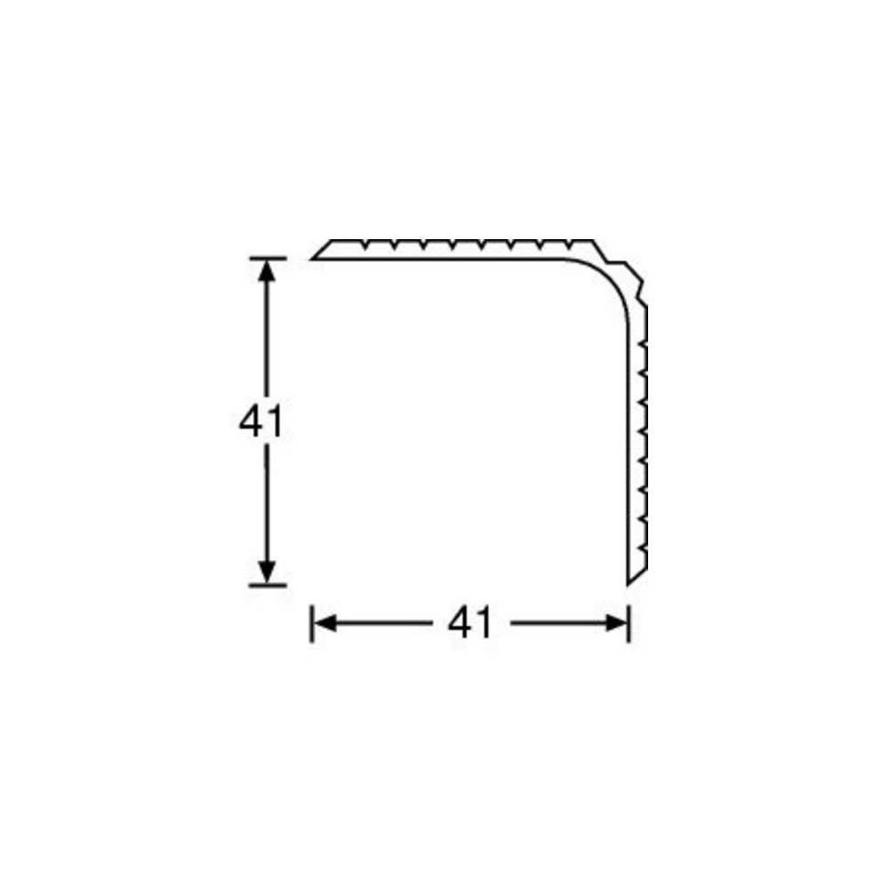 Adam Hall Plastic hoekprofiel 41x41mm 10mm radius