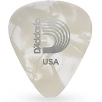 D'Addario 1CWP2-10 white pearl celluloid plectra 10 pack light