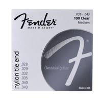 Fender 100 Clear Nylon Tie End snarenset klassiek medium