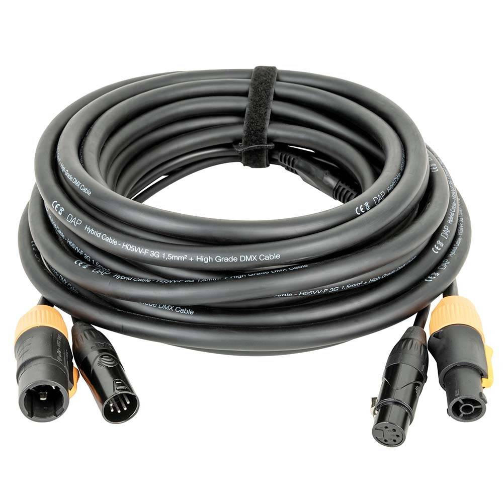 DAP FP23 Hybrid Cable 10 m DMX/stroomkabel Power Pro True & 5-pins XLR