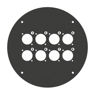 Adam Hall 70225D8 plaat voor 70225 met 8x D-size gat